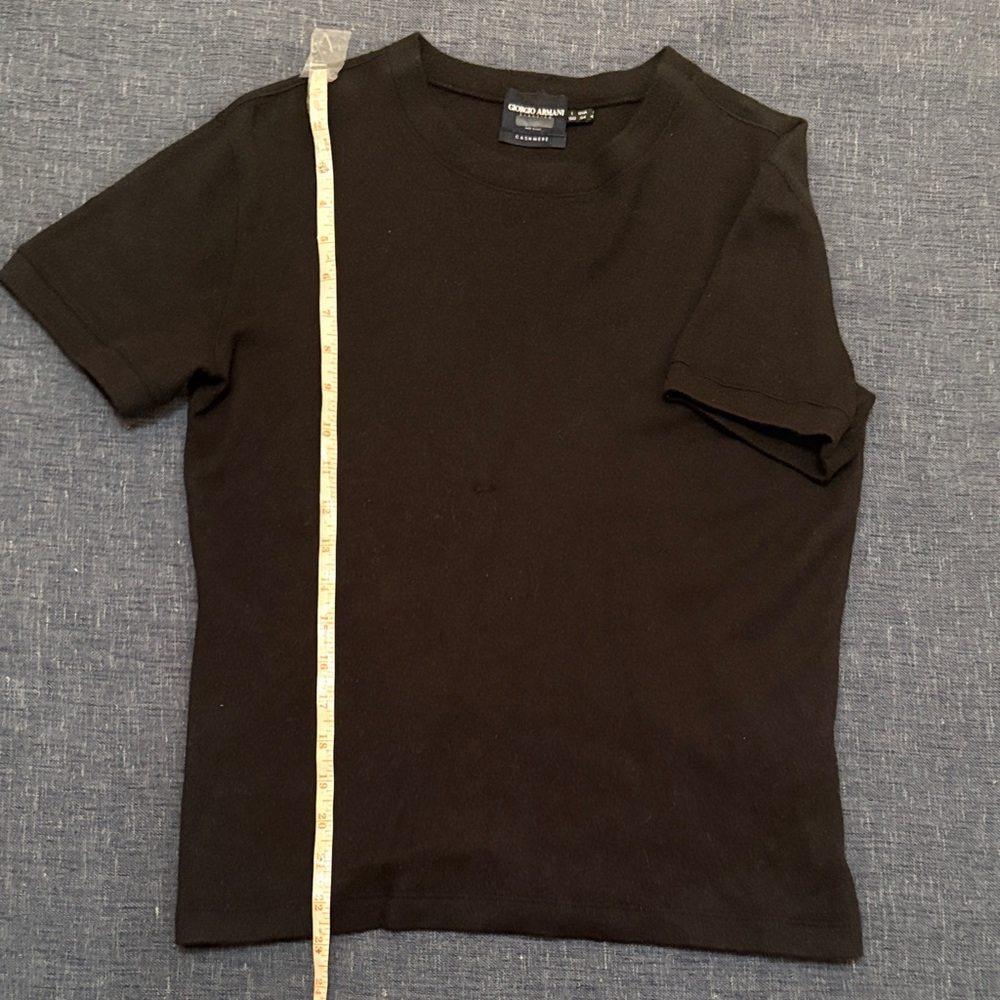 Giorgio Armani Dark Blue Cashmere Tee Size 36 - Picture 10 of 10